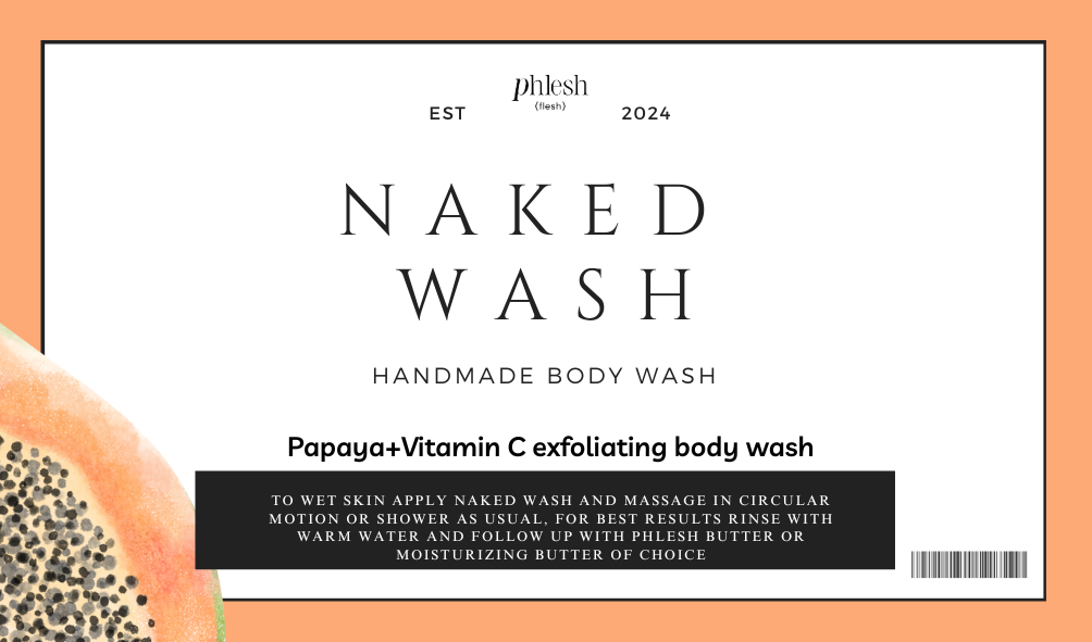 Papaya & Avocado Exfoliating Body Wash – Smooths Strawberry Skin, Treats Stretch Marks & Boosts Elasticity